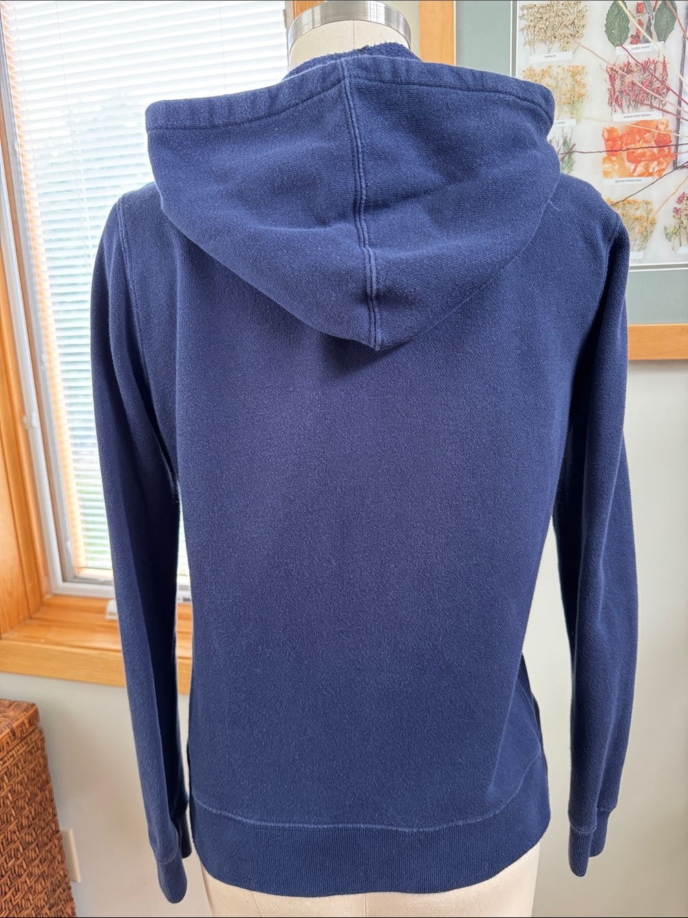 Ralph Lauren Navy Zip Hoodie with Embroidered Polo Logo - Picture 3 of 8